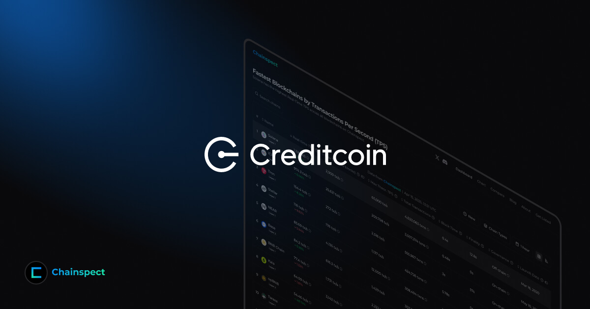 Creditcoin [TPS, Max TPS, Block Time & TTF] | Chainspect